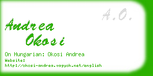 andrea okosi business card